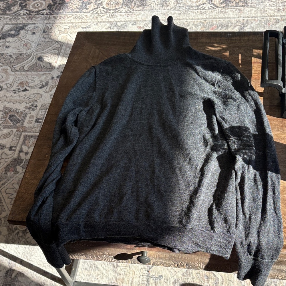 Grey Turtleneck Sweater